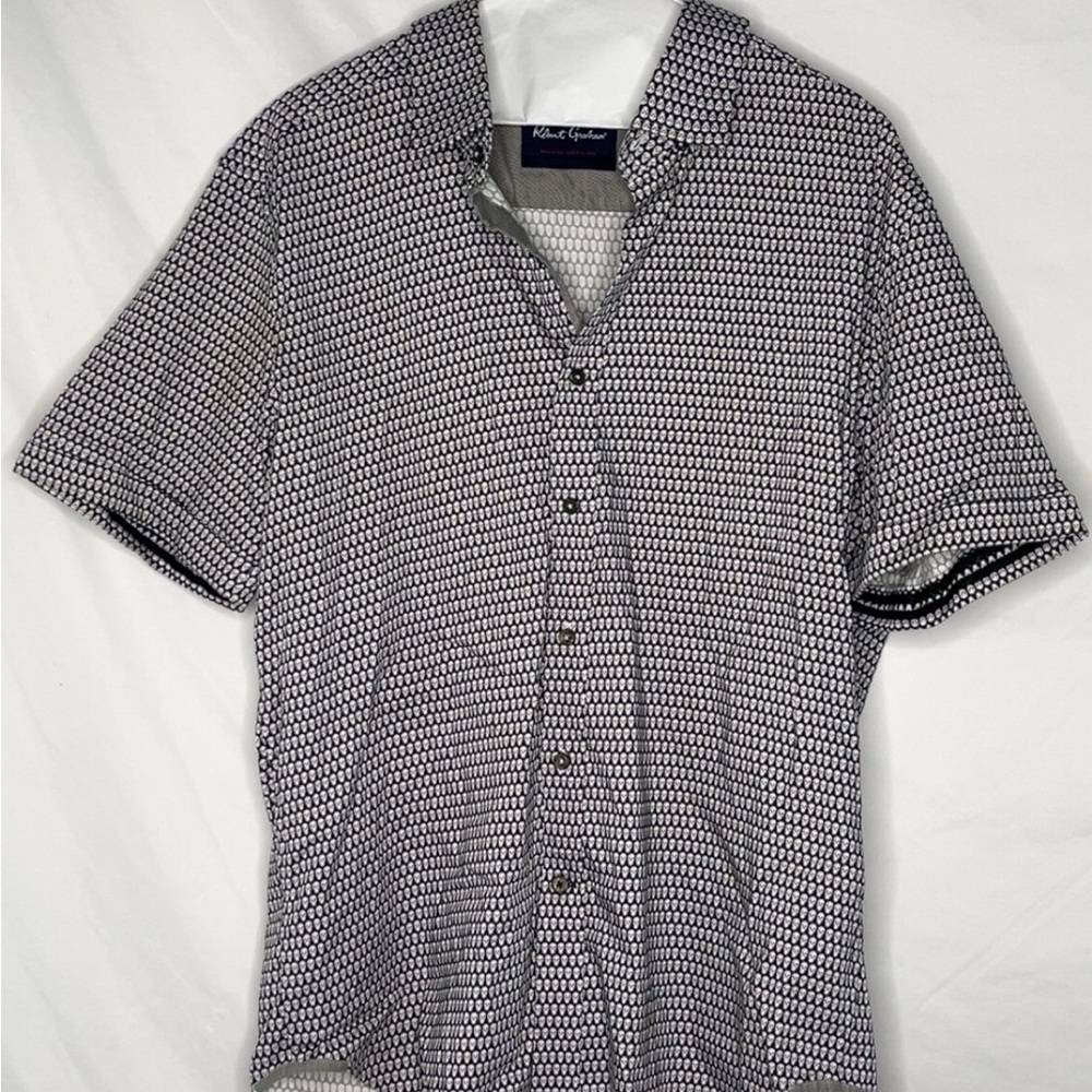 Robert Graham Black and White Casual Button Down Shirt
